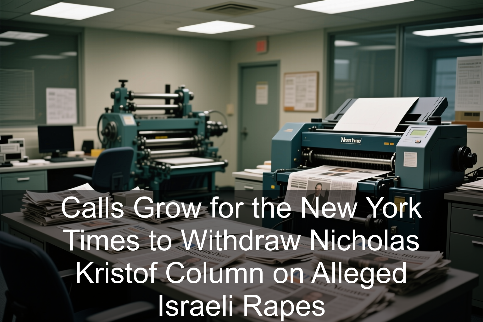 Calls Grow for the New York Times to Withdraw Nicholas Kristof Column on Alleged Israeli Rapes