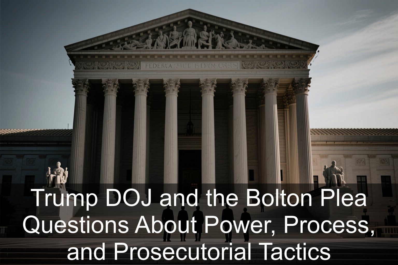 Trump DOJ and the Bolton Plea: Questions About Power, Process, and Prosecutorial Tactics