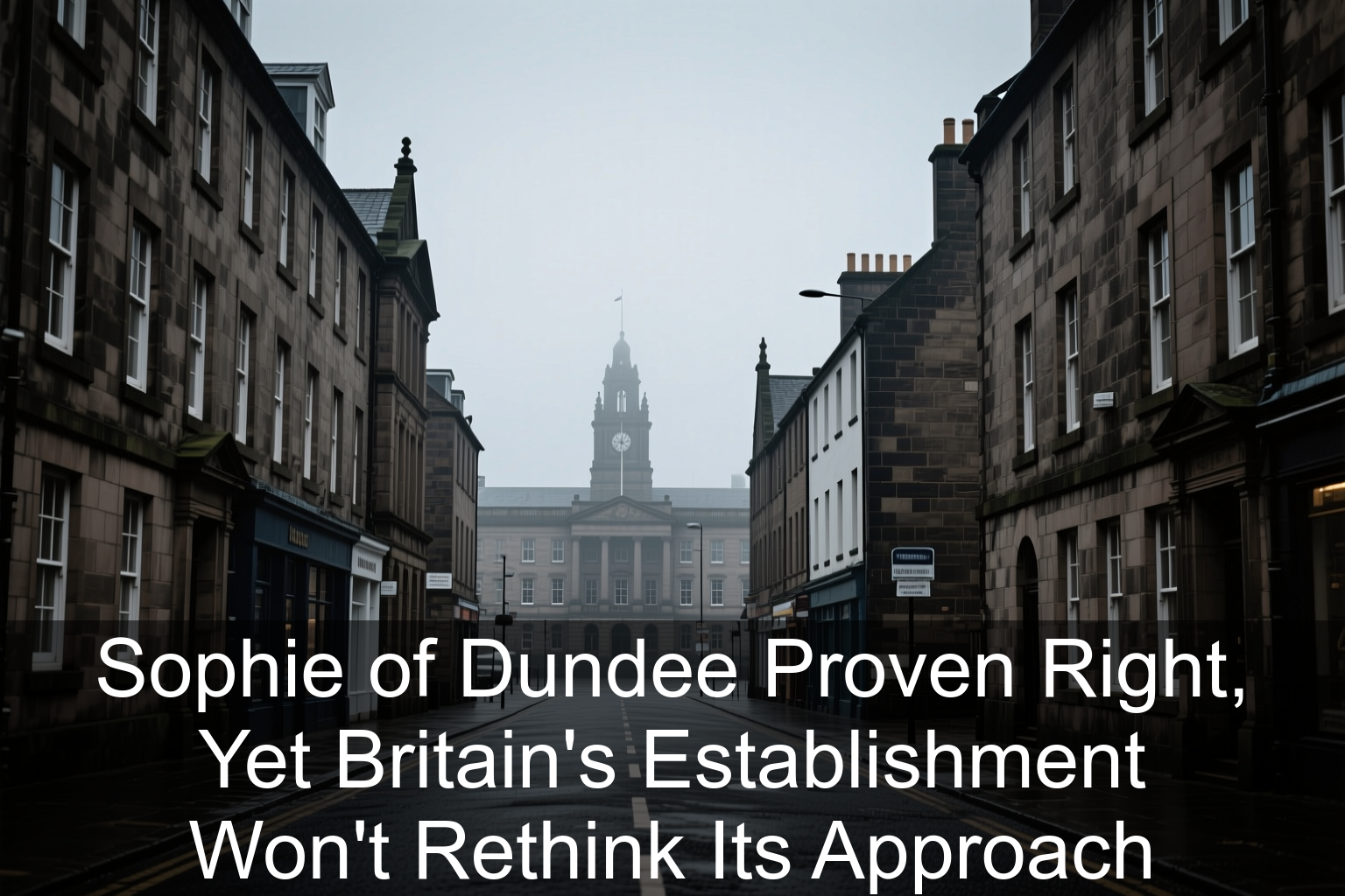 Sophie of Dundee Proven Right, Yet Britain’s Establishment Won’t Rethink Its Approach