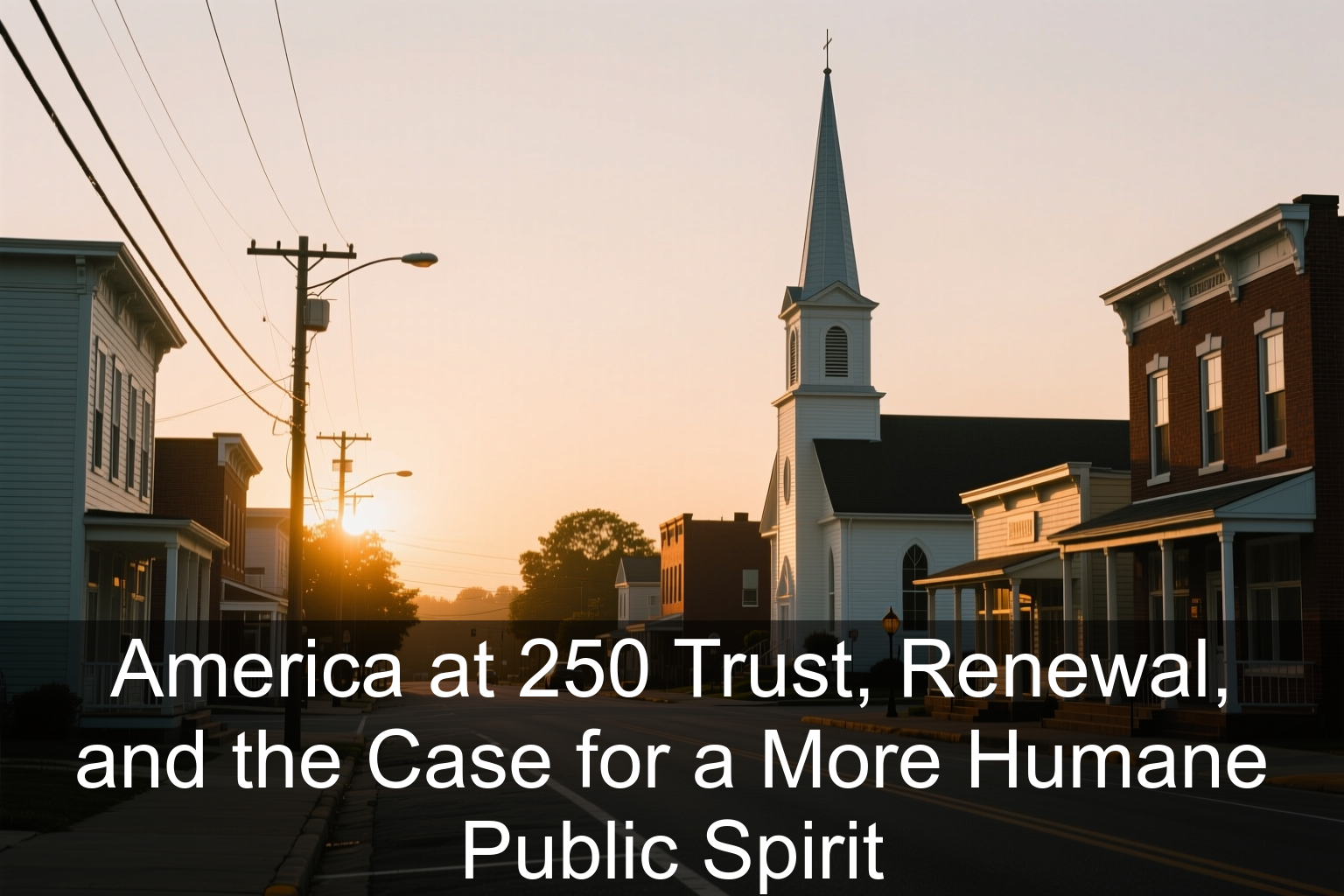 America at 250: Trust, Renewal, and the Case for a More Humane Public Spirit